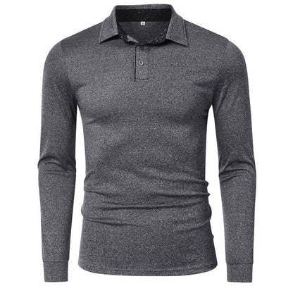 Men's Sports Golf Lapel Long Sleeve Polo Shirt T-shirt